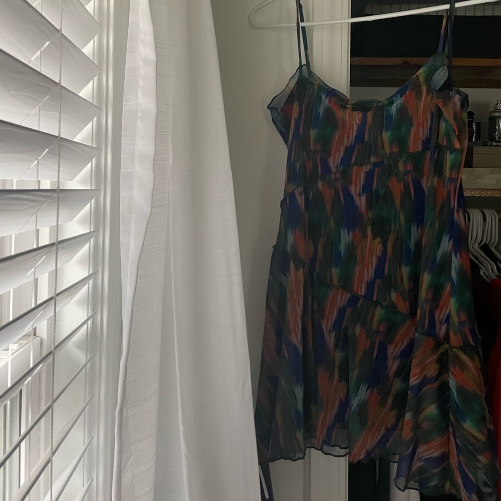 UO Moxie Mesh Slip Mini Dress